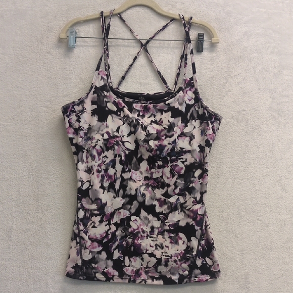 GAIAM Women's Floral Strappy Active Workout Tank Top Size XL - Picture 1 of 6